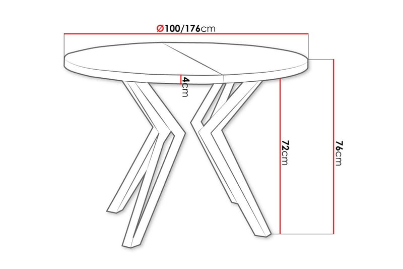 Elan Spisebord 176 cm - Sort/Brun - Møbler - Borde - Spisebord og køkkenbord