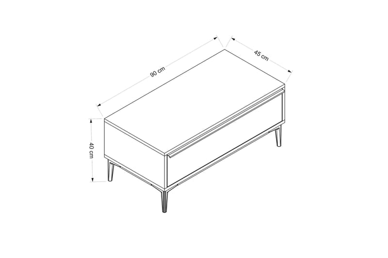 Elevate Sofabord 90 cm - Sort - Møbler - Borde - Sofabord