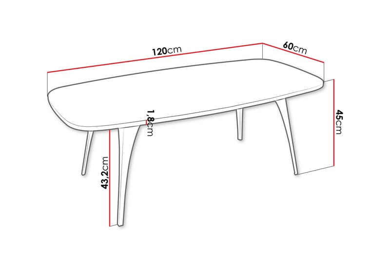 Elwyn Sofabord 120 cm - Sort - Møbler - Borde - Sofabord