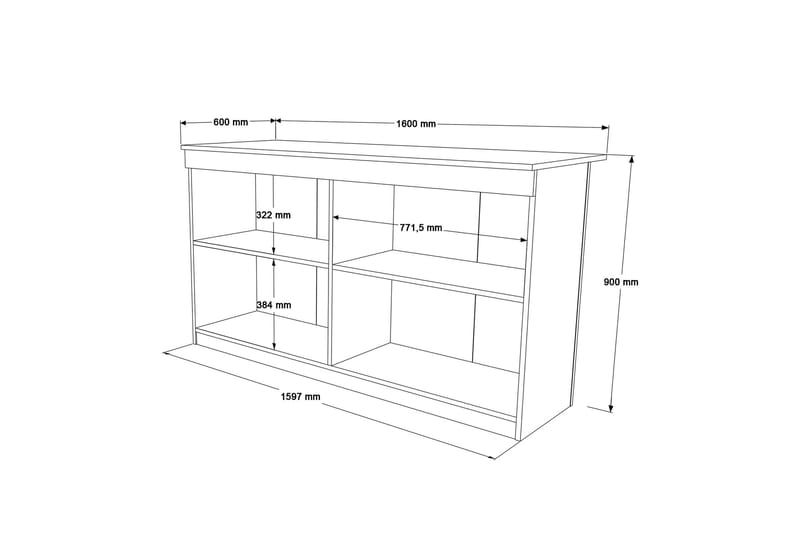 Erline Barbord 160 cm - Eg - Møbler - Borde - Barbord & ståbord