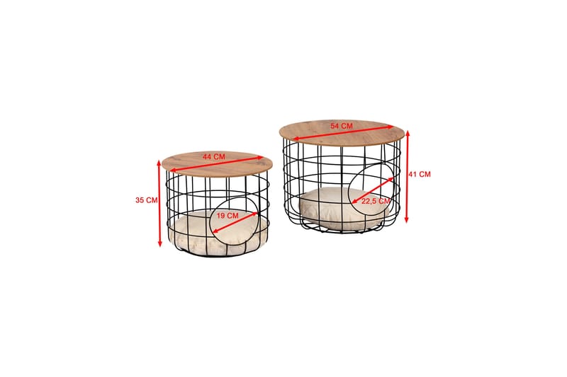 Fanchon Sofabord 54 cm - Brun/Sort - Møbler - Borde - Sofabord