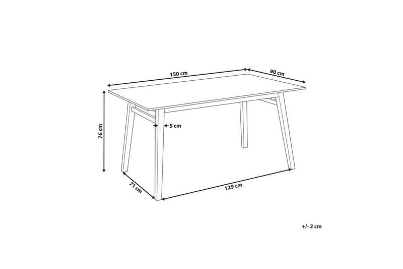 Filipp Spisebord 90 cm Rektangulært - Lyst træ - Møbler - Borde - Spisebord og køkkenbord