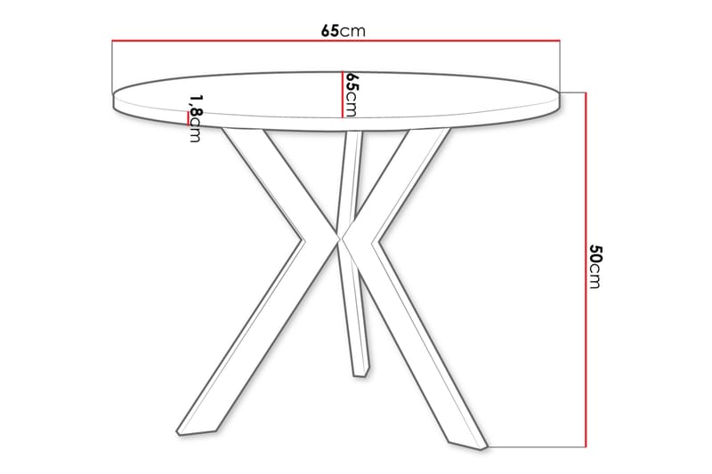 Froma Sofabord 65 cm - Brun/Sort - Møbler - Borde - Sofabord