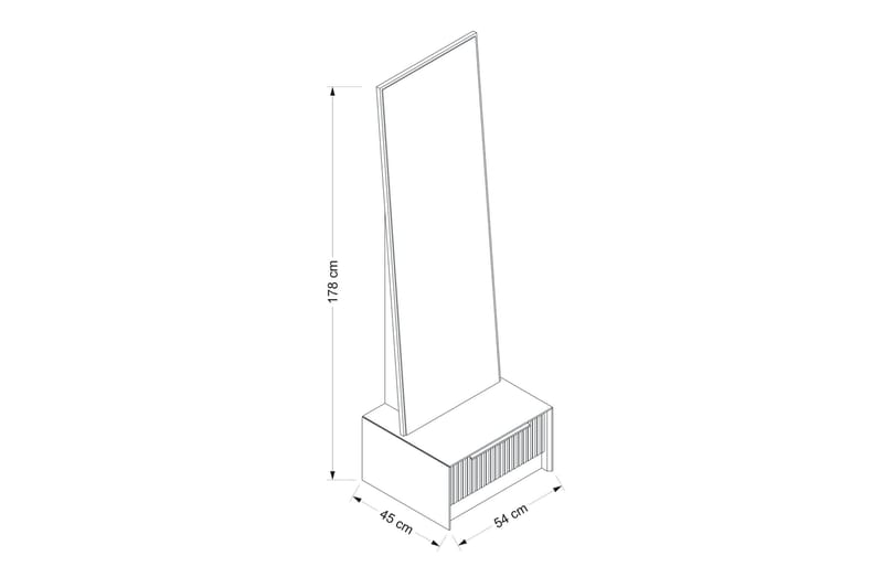 Fruitland Sminkebord 54 cm - Antracit - Møbler - Borde - Sminkebord & konsolbord