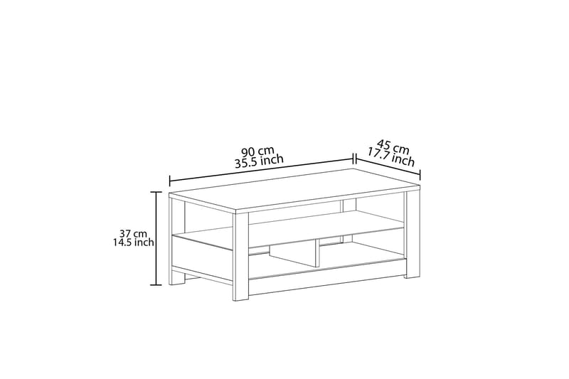 Griselda Sofabord 90 cm - Eg - Møbler - Borde - Sofabord