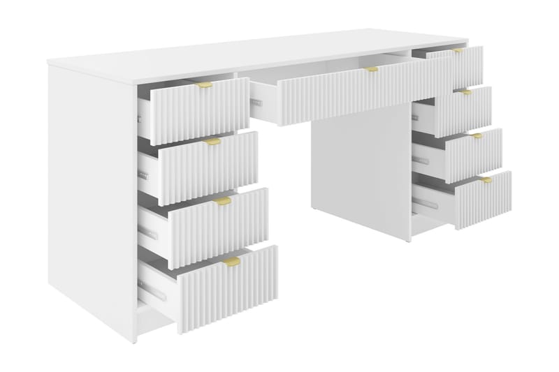 Gudelia Sminkebord 154 cm - Hvid - Møbler - Borde - Sminkebord & konsolbord