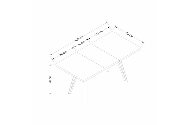 Hameed Spisebord 160 cm Rektangulært - Eg - Møbler - Borde - Spisebord og køkkenbord