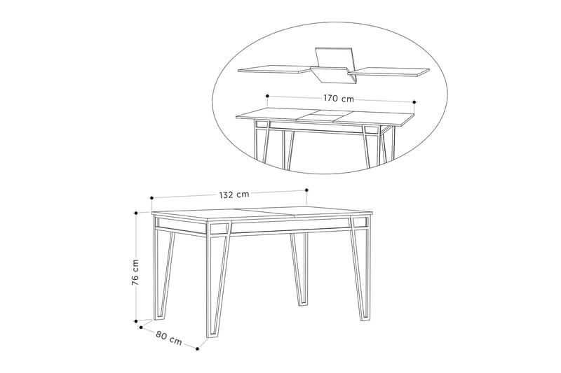 Kavilash Spisebord 132 cm Rektangulært - Brun - Møbler - Borde - Spisebord og køkkenbord