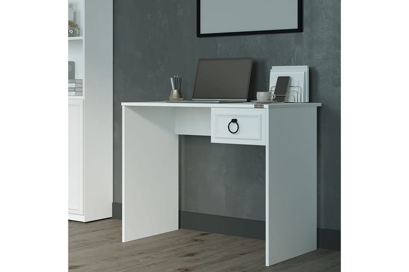 Ajra Skrivebord 90x51 cm Hvit - Hanah Home - Møbler - Borde - Kontorbord - Skrivebord