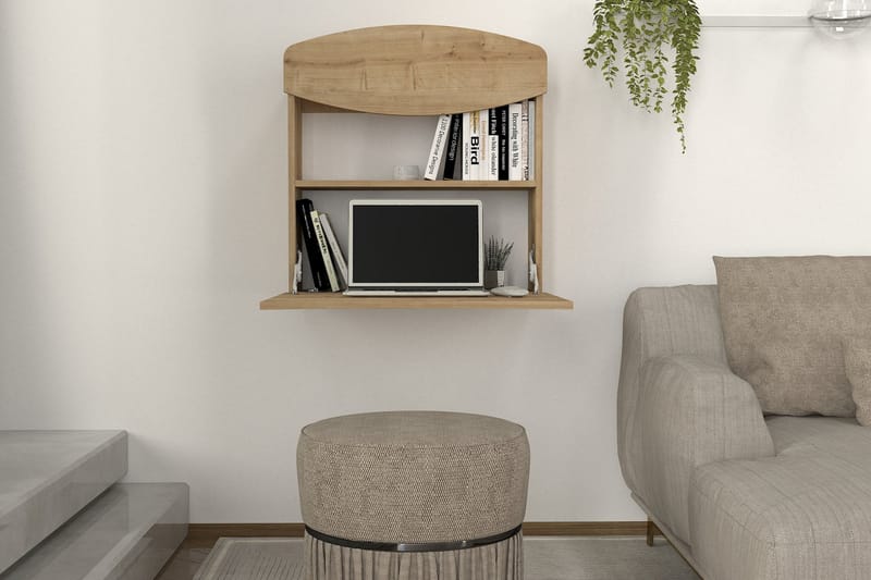 Indy Skrivebord 72x22 cm Brun - Hanah Home - Møbler - Borde - Kontorbord - Skrivebord