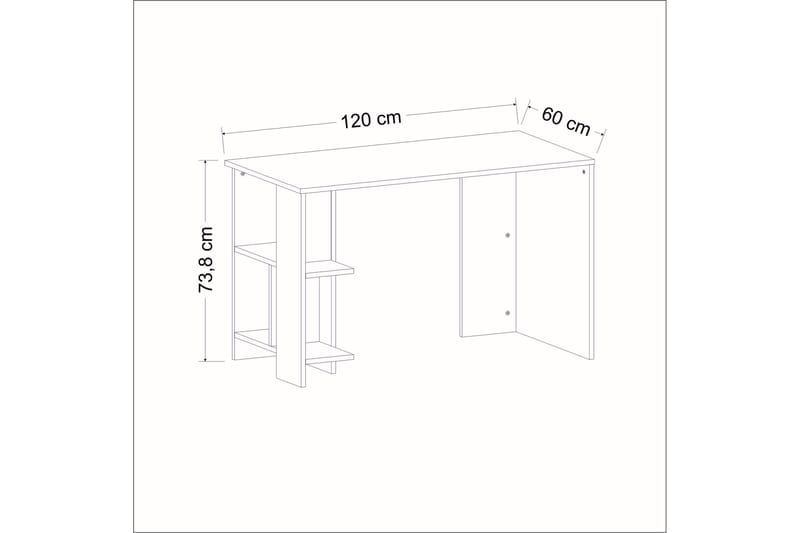 Alyasmin Skrivebord 120x60 cm Hvid - Hanah Home - Møbler - Borde - Kontorbord - Skrivebord