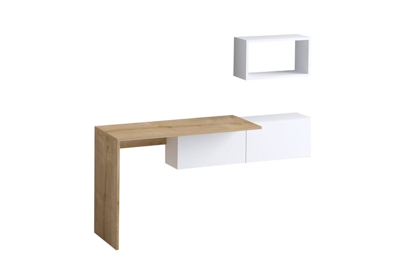 Tiff Skrivebord 74x45 cm Hvid/Brun - Hanah Home - Møbler - Borde - Kontorbord - Skrivebord