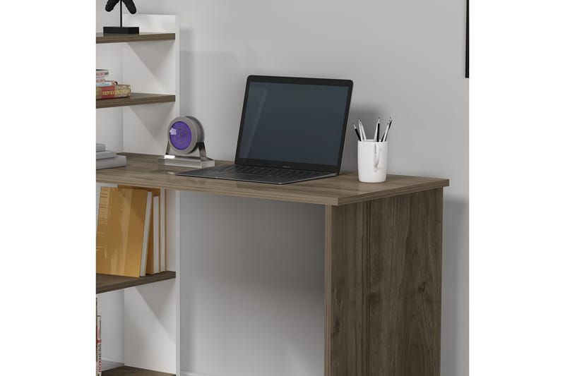 Chertsey Skrivebord 110x50 cm Brun/Hvid - Hanah Home - Møbler - Borde - Kontorbord - Skrivebord