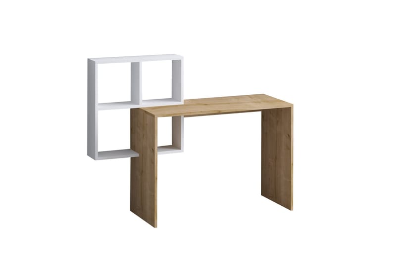 Adell Skrivebord 98x45 cm Hvid/Brun - Hanah Home - Møbler - Borde - Kontorbord - Skrivebord