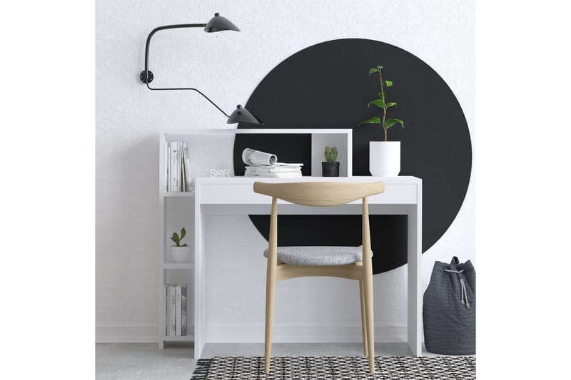 Trella Skrivebord 95x45 cm Hvid - Hanah Home - Møbler - Borde - Kontorbord - Skrivebord