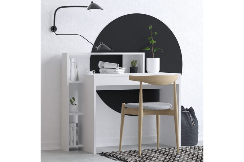 Trella Skrivebord 95x45 cm Hvid - Hanah Home - Møbler - Borde - Kontorbord - Skrivebord