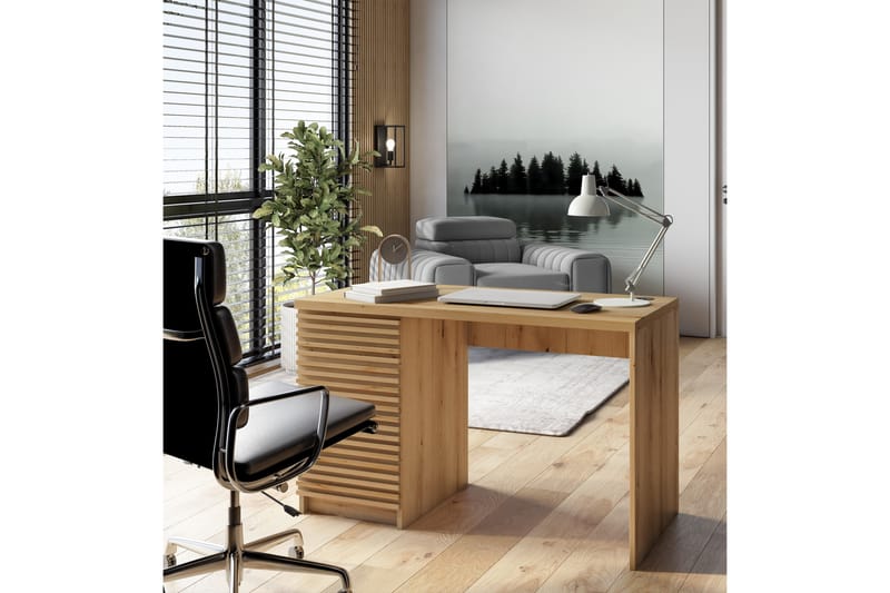 Bisett Skrivebord 120x60 cm - Brun - Møbler - Borde - Kontorbord - Skrivebord