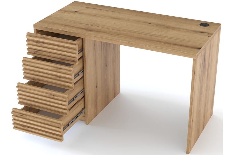 Bisett Skrivebord 120x60 cm - Brun - Møbler - Borde - Kontorbord - Skrivebord