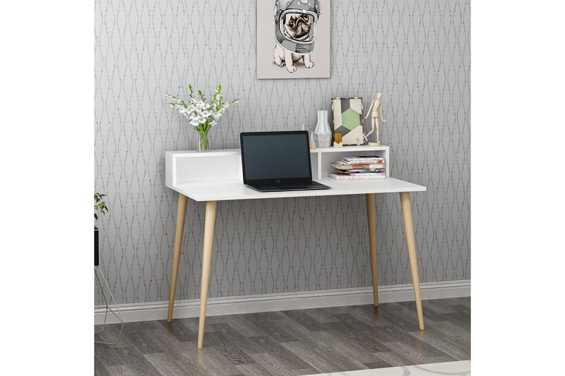 Honoria Skrivebord 75x120 cm - Hvid - Møbler - Borde - Kontorbord - Skrivebord