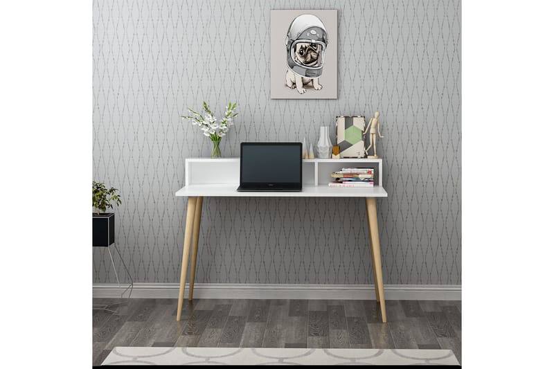 Honoria Skrivebord 75x120 cm - Hvid - Møbler - Borde - Kontorbord - Skrivebord