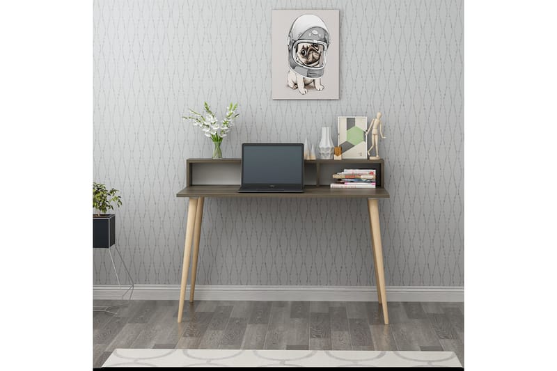 Honoria Skrivebord 75x120 cm - Valnød - Møbler - Borde - Kontorbord - Skrivebord