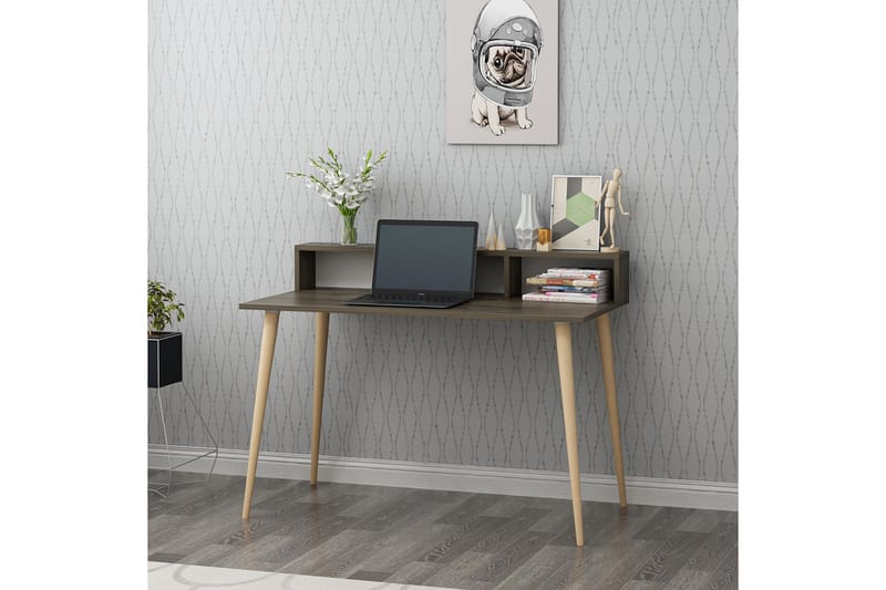 Honoria Skrivebord 75x120 cm - Valnød - Møbler - Borde - Kontorbord - Skrivebord