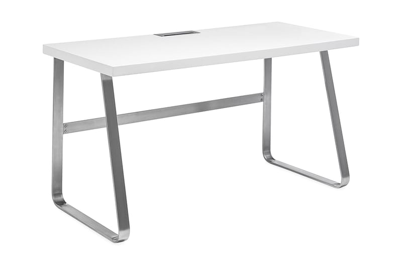 Beno Skrivebord 140 cm - Hvid/Krom - hæve-sænke-bord - Skrivebord - Computerbord