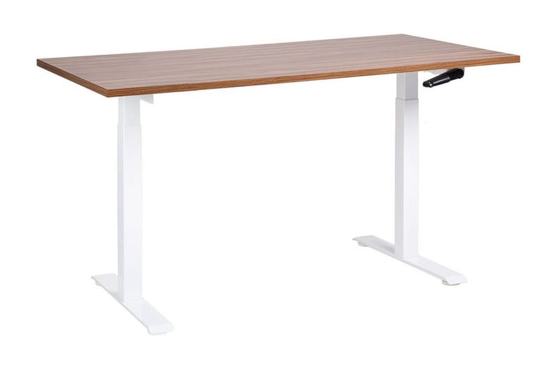 Bina Skrivebord 72x160 cm - Mørkt træ/Hvid - Møbler - Borde - Kontorbord - Skrivebord - hæve-sænke-bord