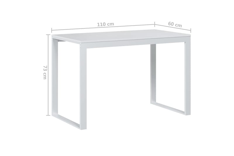 computerbord 110x60x73 cm spånplade hvid - Hvid - Møbler - Borde - Kontorbord - Skrivebord