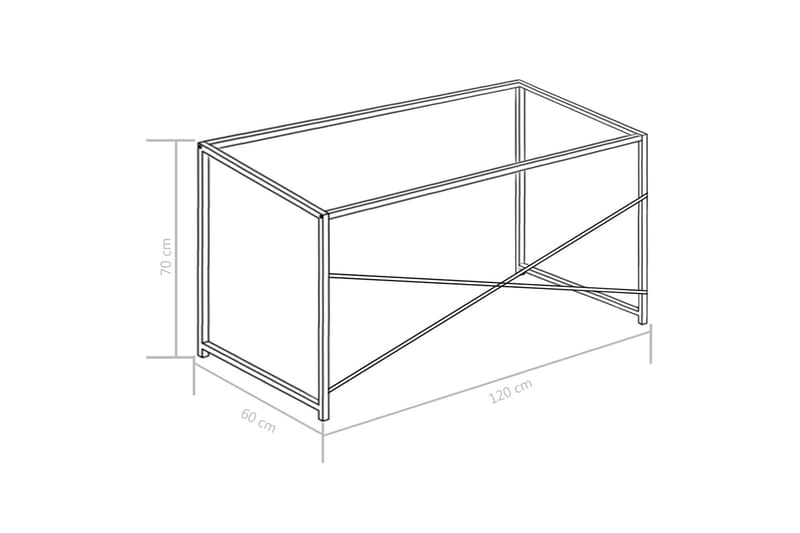 Computerbord 120 X 60 X 70 Cm Hvid Og Egetræsfarve - Hvid - Møbler - Borde - Kontorbord - Skrivebord