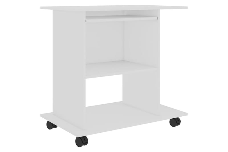 Computerbord 80X50X75 cm Spånplade Hvid - Møbler - Borde - Kontorbord - Skrivebord