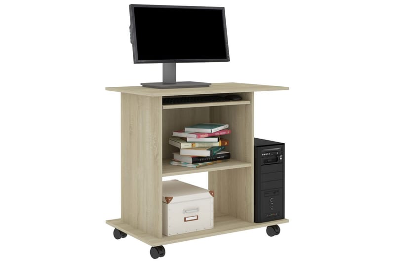 Computerbord 80X50X75 cm Spånplade Sonoma-Eg - Møbler - Borde - Kontorbord - Skrivebord