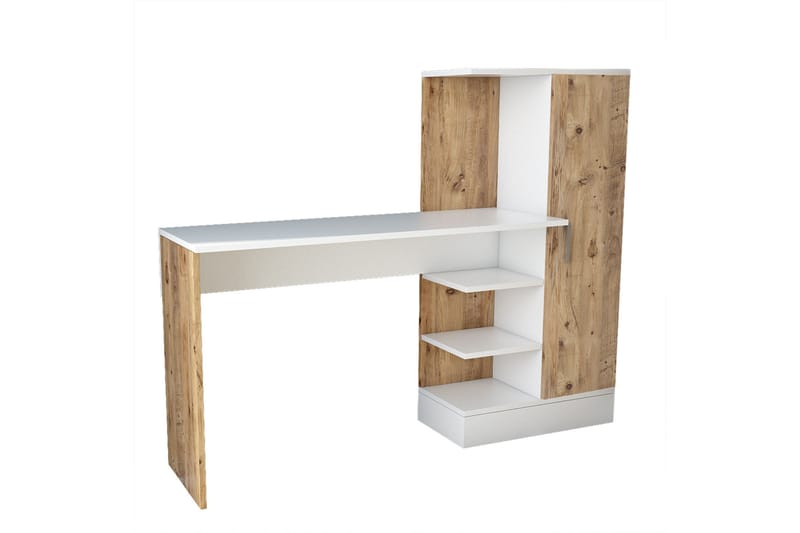 Dalran Skrivebord 152 cm - Natur / hvid - Møbler - Borde - Kontorbord - Skrivebord