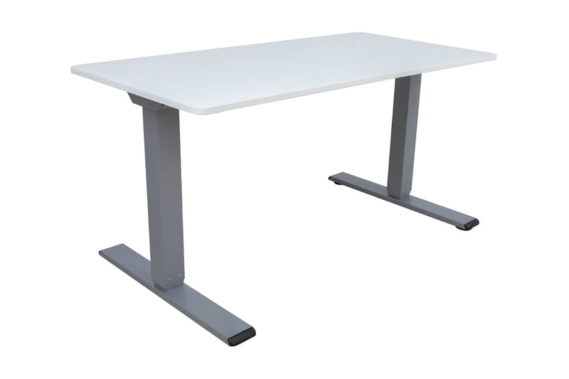 Ergo Optimal Skrivebord med 2 motor 140x80 cm Gråhvid/Grå - Møbler - Borde - Kontorbord - Skrivebord