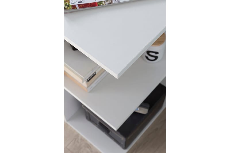 Farleys Skrivebord 82 cm med Opbevaring Hylder - Hvid - Møbler - Borde - Kontorbord - Skrivebord