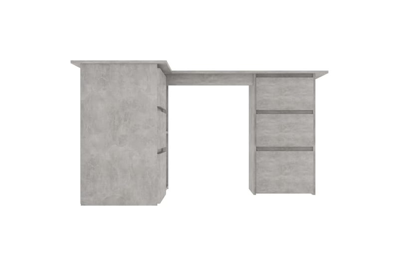 Hjørneskrivebord 145x100x76 cm Spånplade Betongrå - Grå - Møbler - Borde - Kontorbord - Skrivebord