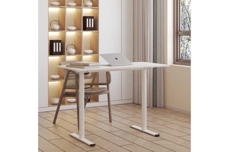 Lykke Nordic Højdejusterbart Skrivebord 120x60 cm - Hvid - Møbler - Borde - Kontorbord - Skrivebord - hæve-sænke-bord