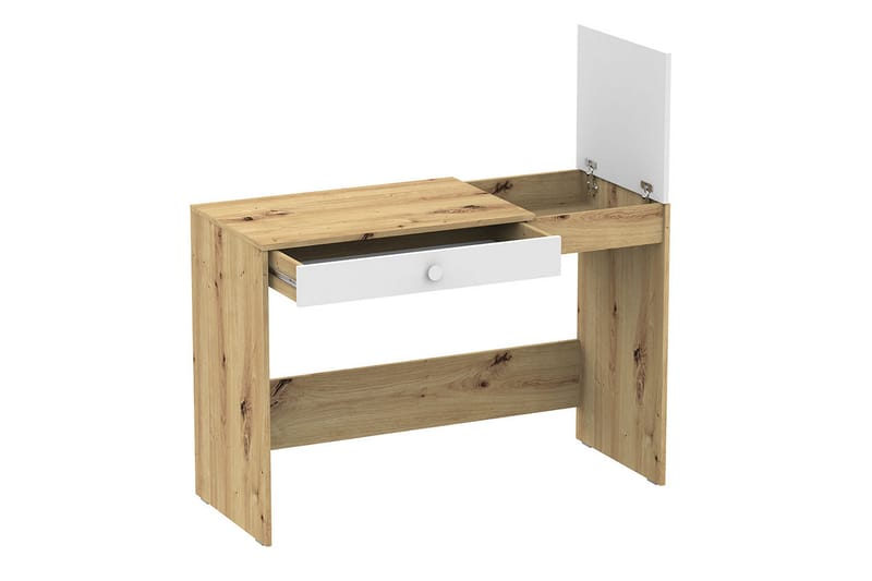 Nero Skrivebord 120 cm - Natur/Hvid/Grå - Møbler - Borde - Kontorbord - Skrivebord