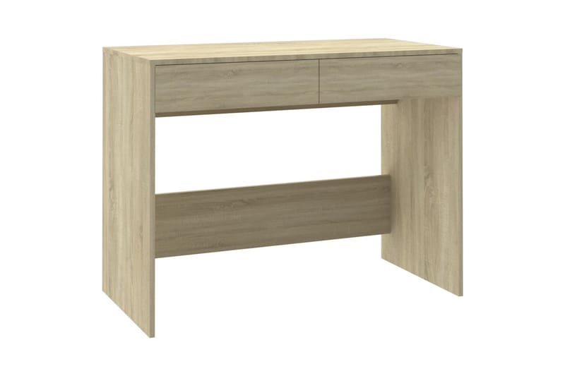 skrivebord 101x50x76,5 cm spånplade sonoma-eg - Beige - Møbler - Borde - Kontorbord - Skrivebord