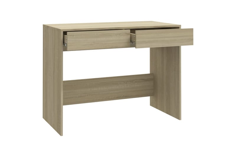 skrivebord 101x50x76,5 cm spånplade sonoma-eg - Beige - Møbler - Borde - Kontorbord - Skrivebord