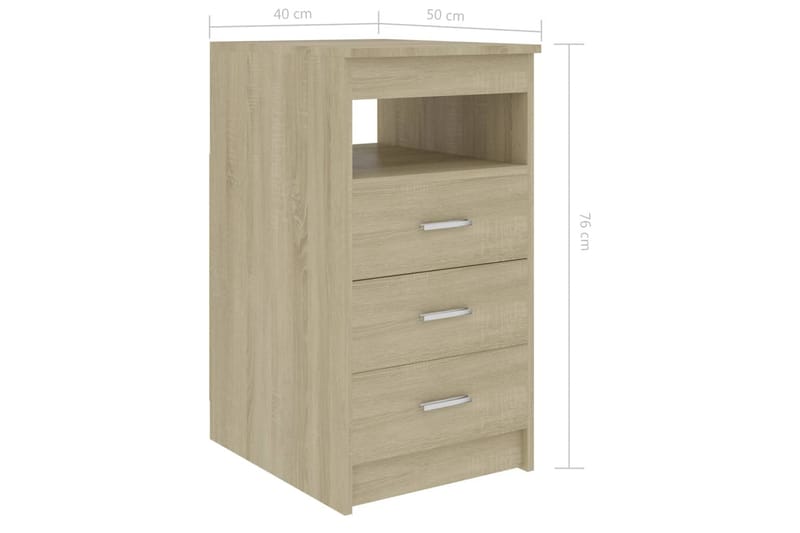 Skrivebord 140x50x76 cm Spånplade Sonoma-Eg - Brun - Møbler - Borde - Kontorbord - Skrivebord