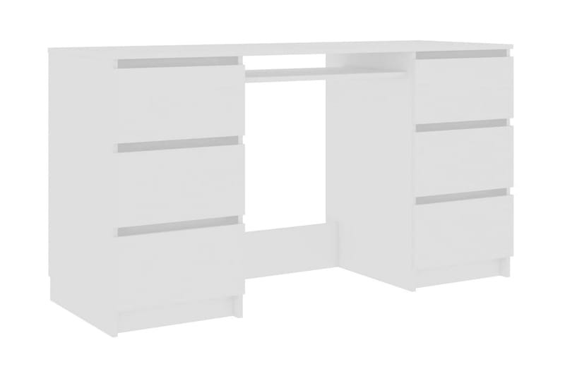 Skrivebord 140x50x77 cm Spånplade Hvid - Hvid - Møbler - Borde - Kontorbord - Skrivebord