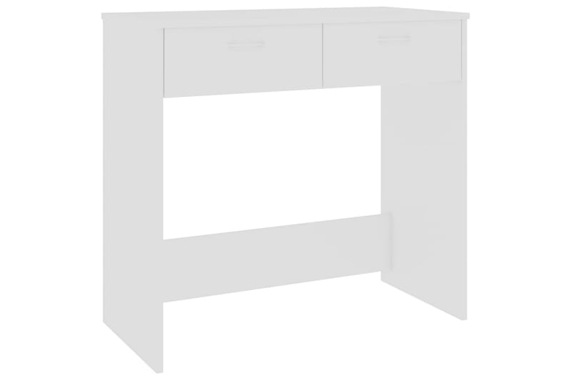 Skrivebord 80x40x75 cm Spånplade Hvid - Hvid - Møbler - Borde - Kontorbord - Skrivebord