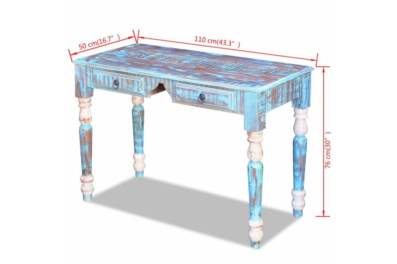 Skrivebord Massivt Genbrugstræ - Flerfarvet - Møbler - Borde - Kontorbord - Skrivebord