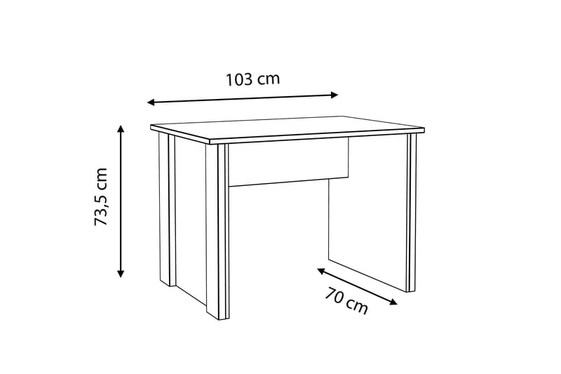 Torelles Skrivebord 103 cm - Brun/Grå - Møbler - Borde - Kontorbord - Skrivebord