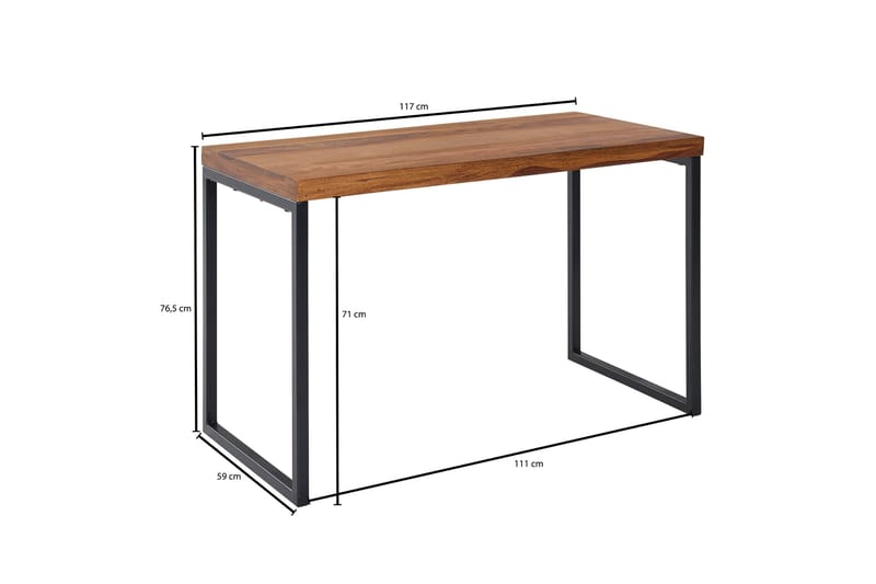 Wilhem Skrivebord 117 cm Rektangulær - Natur - Møbler - Borde - Kontorbord - Skrivebord