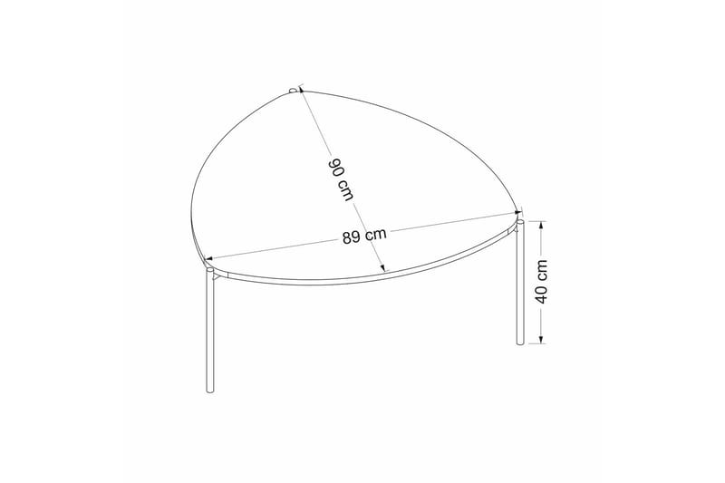 Lenny Sofabord 90 cm - Antracit - Møbler - Borde - Sofabord