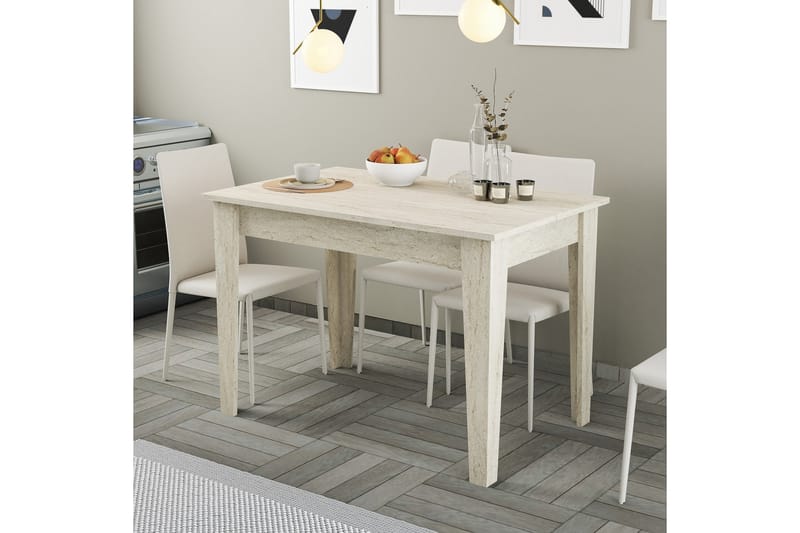 Levents Spisebord 110 cm Rektangulært - Beige - Møbler - Borde - Spisebord og køkkenbord