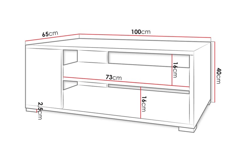 Lindesberg Sofabord 100 cm - Hvid - Møbler - Borde - Sofabord