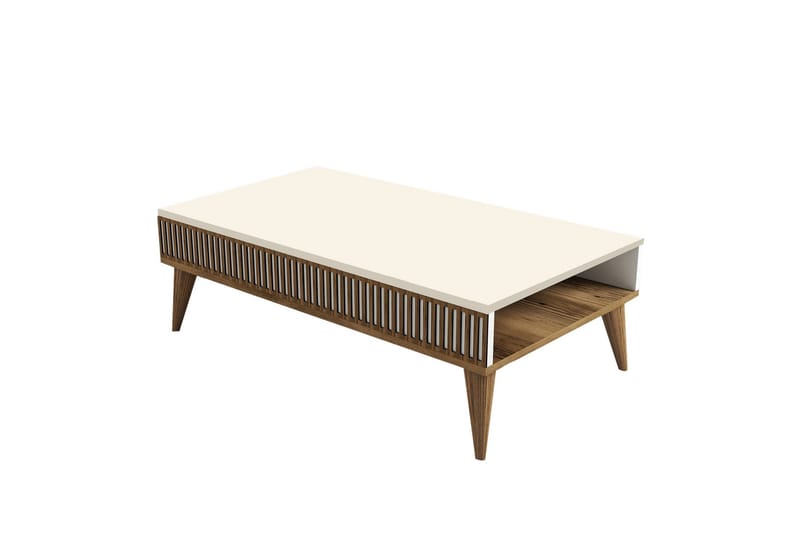 Lissione Sofabord 105 cm - Valnød/Creme - Møbler - Borde - Sofabord